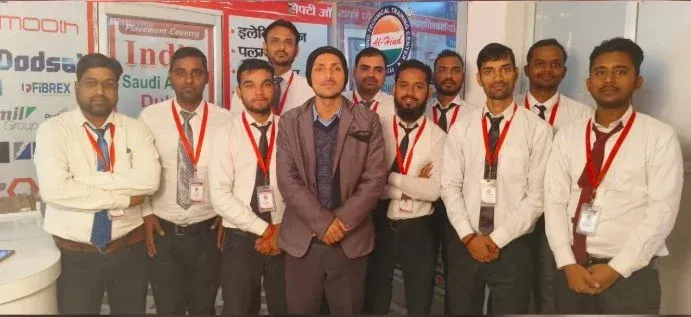 Electrician course in Ballia: trainers and team of Al-Hind Technical Training Center in Ballia wearing red ID cards
